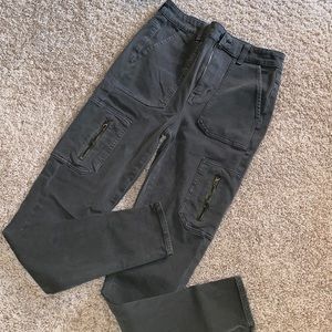 High waist army green AE pants